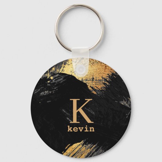 Personalisierter, moderner Name Schlüsselanhänger (Vorderseite)