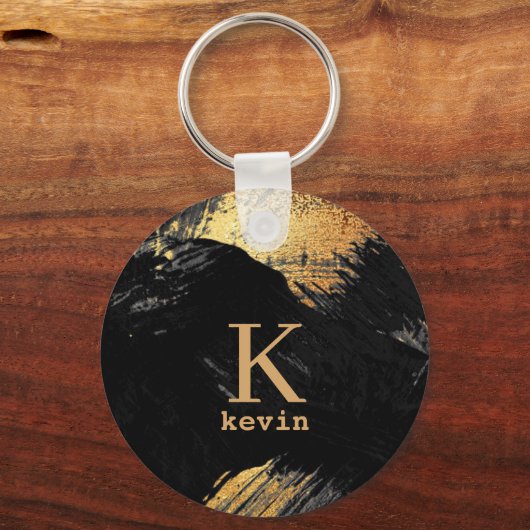 Personalisierter, moderner Name Schlüsselanhänger (Vorderseite)