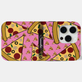 Personalisierter moderner Name Slice Pizza Pink Case-Mate iPhone Hülle (Rückseite (Horizontal))