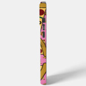 Personalisierter moderner Name Slice Pizza Pink Case-Mate iPhone Hülle (Rückseite / Links)