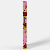 Personalisierter moderner Name Slice Pizza Pink Case-Mate iPhone Hülle (Rückseite / Rechts)