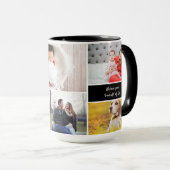 Personalisierter, moderner Opa-Fotocollage-Text Tasse (VorderseiteRechts)