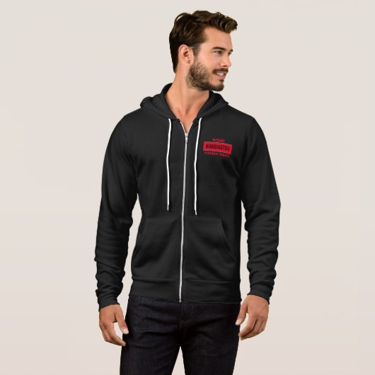 Personalisierter, moderner Personal Trainer in Rot Hoodie (Vorne ganz)