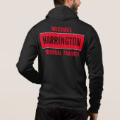 Personalisierter, moderner Personal Trainer in Rot Hoodie (Rückseite)
