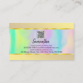 Personalisierter moderner QR-Code Logo-Logo-Logo-L Visitenkarte (Rückseite)