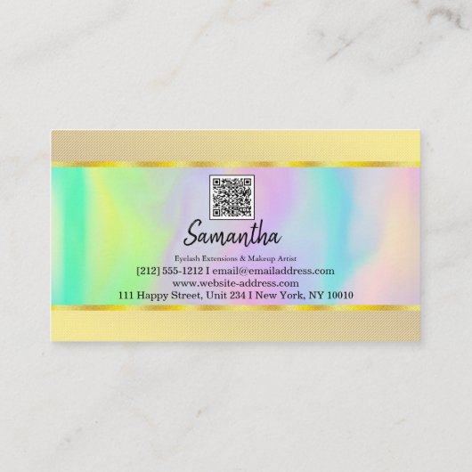 Personalisierter moderner QR-Code Logo-Logo-Logo-L Visitenkarte (Rückseite)