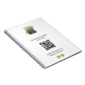 Personalisierter moderner QR-Code und Logos Notizblock (Rechte Seite)