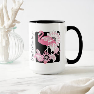 Personalisierter moderner rosa Flamingo Tasse