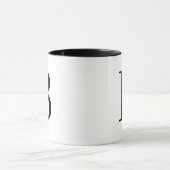 Personalisierter moderner schwarzer Monogramm-Buch Tasse (Zentrum)