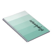 Personalisierter moderner Signaturfarbblock Aqua Notizblock (Rechte Seite)