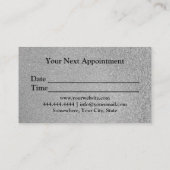 Personalisierter moderner silberner visitenkarte (Rückseite)