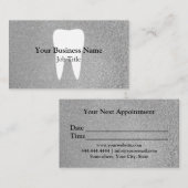 Personalisierter moderner silberner visitenkarte (Vorne/Hinten)