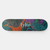 Personalisierter moderner Swirl Skateboard (Horizontal)
