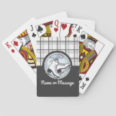 Personalisierter moderner Tartan Ice Skate Spielkarten (Rückseite)