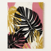 Personalisierter moderner tropischer Boho-Monstera Planer (Rückseite)