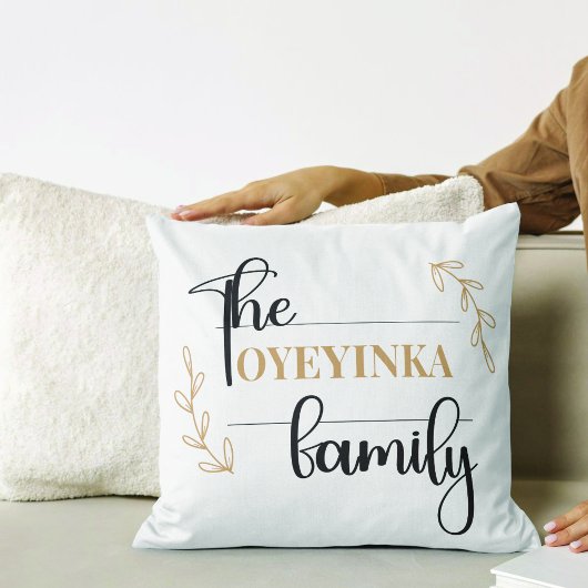 Personalisierter, moderner und anspruchsvoller Fam Kissen