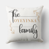 Personalisierter, moderner und anspruchsvoller Fam Kissen (Rückseite)