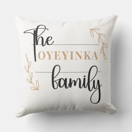 Personalisierter, moderner und anspruchsvoller Fam Kissen (Rückseite)