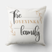 Personalisierter, moderner und anspruchsvoller Fam Kissen (Vorderseite)