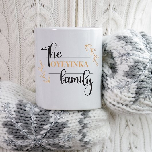 Personalisierter, moderner und anspruchsvoller Fam Zweifarbige Tasse