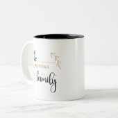 Personalisierter, moderner und anspruchsvoller Fam Zweifarbige Tasse (Vorderseite Links)