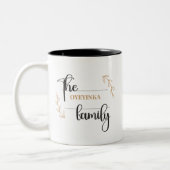 Personalisierter, moderner und anspruchsvoller Fam Zweifarbige Tasse (Links)