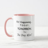Personalisierter, moderner und sonniger Aufschub Tasse (Links)