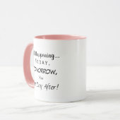 Personalisierter, moderner und sonniger Aufschub Tasse (Vorderseite Links)