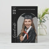 Personalisierter moderner Uni-Abschluß Ankündigung (Stehend Vorderseite)