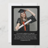 Personalisierter moderner Uni-Abschluß Ankündigung (Rückseite)