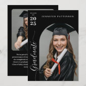Personalisierter moderner Uni-Abschluß Ankündigung (Vorne/Hinten)
