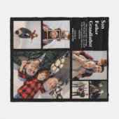 Personalisierter moderner Vater | 6 FOTO Fleecedecke (Vorderseite (Horizontal))
