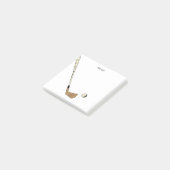 Personalisierter moderner Vintage-Golf Post-it Klebezettel (angewinkelt)