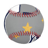 Personalisierter moderner Waldbaum und Stern Baseball (Rückseite)