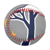 Personalisierter moderner Waldbaum und Stern Baseball (Vorderseite Links)