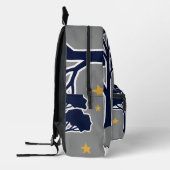 Personalisierter moderner Waldbaum und Stern Bedruckter Rucksack (Links)