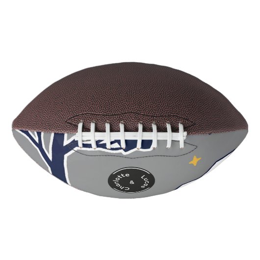 Personalisierter moderner Waldbaum und Stern Football (Vorderseite)