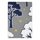 Personalisierter moderner Waldbaum und Stern Mini Klemmbrett (Rückseite)
