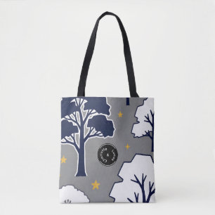 Personalisierter moderner Waldbaum und Stern  Tasche