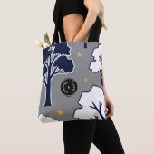 Personalisierter moderner Waldbaum und Stern Tasche (Von Nahem)
