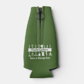 Personalisierter moderner Waldgärtner Flaschenkühler (Rückseite)