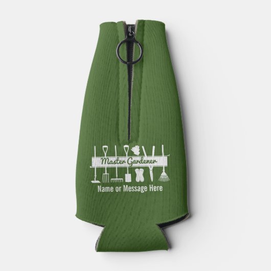 Personalisierter moderner Waldgärtner Flaschenkühler (Rückseite)