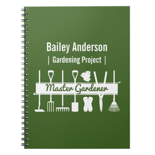 Personalisierter moderner Waldgärtner Notizblock (Vorderseite)