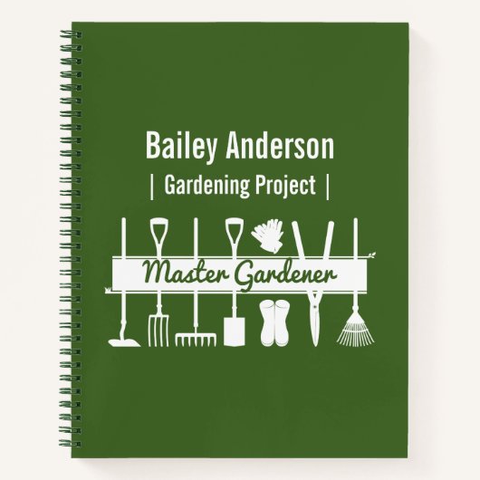 Personalisierter moderner Waldgärtner Notizblock (Vorderseite)