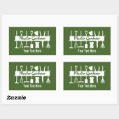 Personalisierter moderner Waldgärtner Rechteckiger Aufkleber (Blatt)