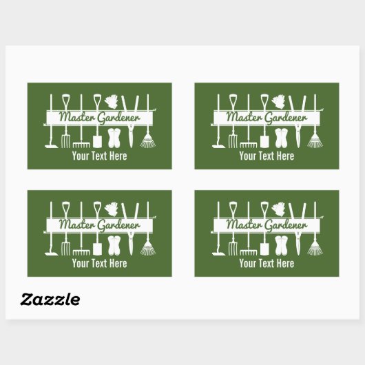 Personalisierter moderner Waldgärtner Rechteckiger Aufkleber (Blatt)