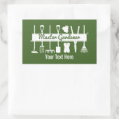 Personalisierter moderner Waldgärtner Rechteckiger Aufkleber (Tasche)