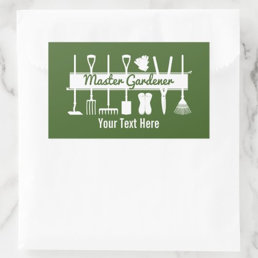 Personalisierter moderner Waldgärtner Rechteckiger Aufkleber (Tasche)