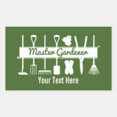 Personalisierter moderner Waldgärtner Rechteckiger Aufkleber (Vorderseite)