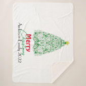 Personalisierter moderner Weihnachtsbaum Sherpadecke (Vorderseite)